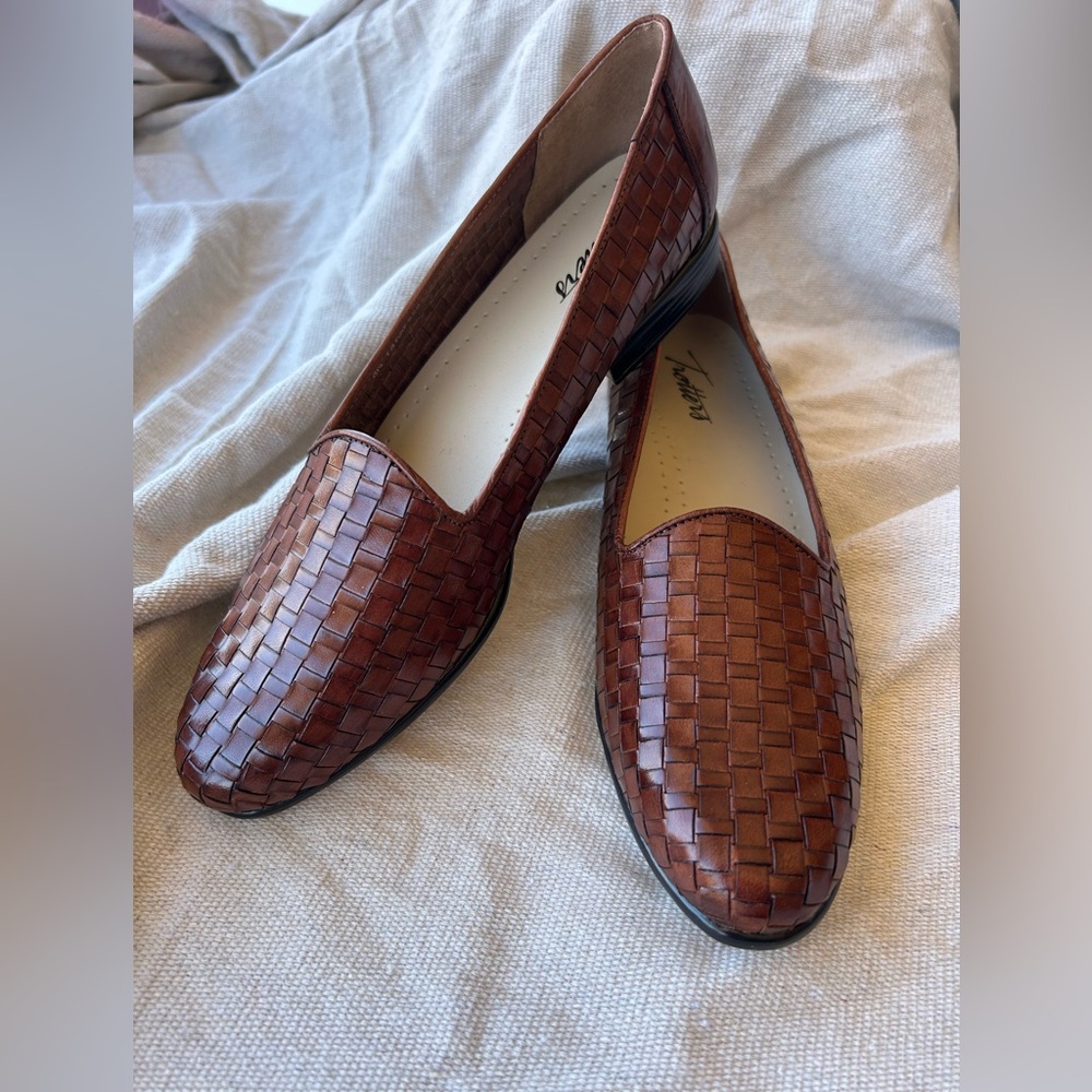 Trotters‎ Liz III Brown Woven Leather Slip-On Women’s Size 8 Narrow - Picture 4 of 11